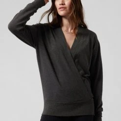 Athleta Purana V-Neck Wrap Sweatshirt - Women's -Darn Tough Sales bba11fea c856 4293 8d30 f5ad4b938676